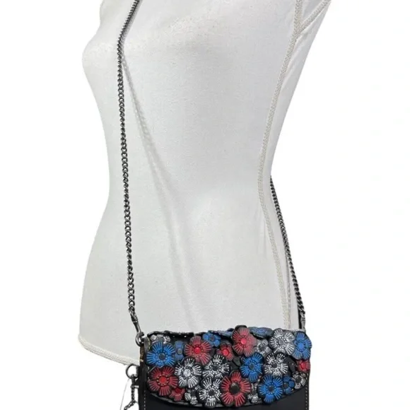 Coach 1941Tea Rose Appliqué Clutch wristlet bag Leather 👀👛🎒👜 - Picture 9 of 9